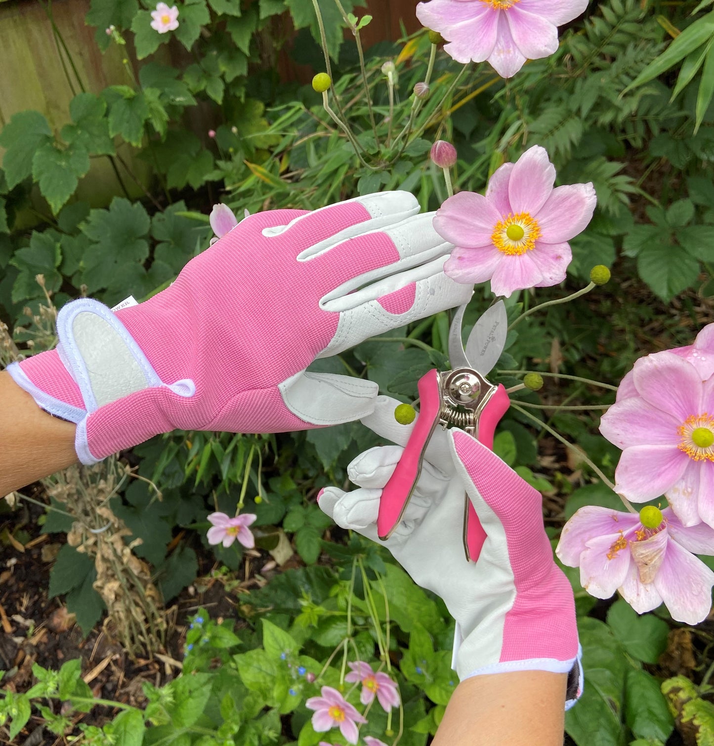 Ladies Leather Gardening Gloves and Mini Secateurs Set - Best Ladies Garden Gift
