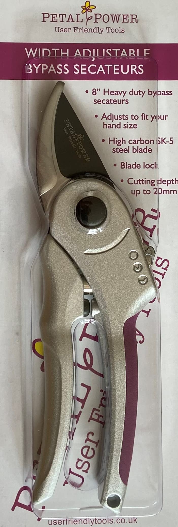 Ladies Garden Secateurs - Adjustable Hand Width (Suitable Small to Large Hands)
