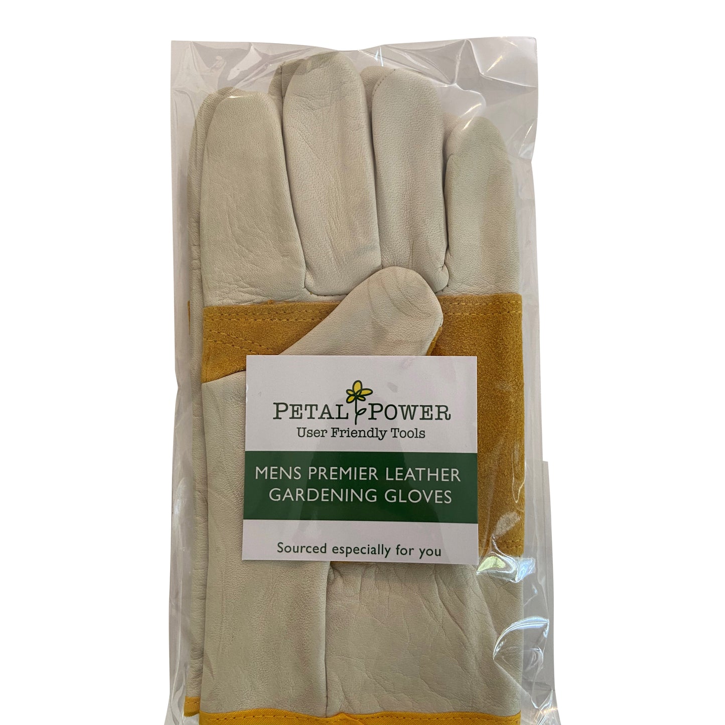 Petal Power Premier Leather Gardening Gloves for Men - Quality Heavy Duty Men's Work Gloves