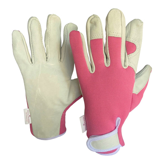 Ladies Leather Garden Gloves - Perfect Work Gloves / Gardening Gloves for Women