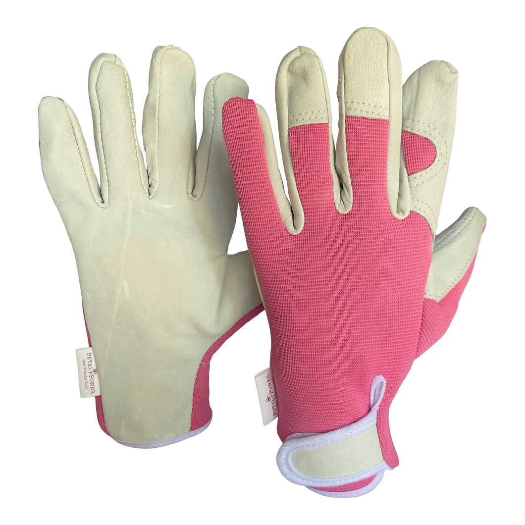 Ladies Leather Garden Gloves - Perfect Work Gloves / Gardening Gloves for Women