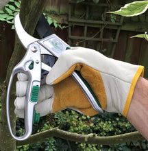 Load image into Gallery viewer, Petal Power Premier Leather Gardening Gloves for Men - Quality Heavy Duty Men&#39;s Work Gloves

