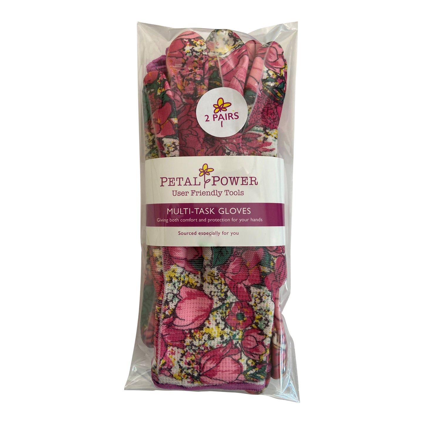 Petal Power Ladies Gardening Gloves (2 Pairs) Rose Garden Floral  - Work Gloves for Women - Best Ladies Garden Gift