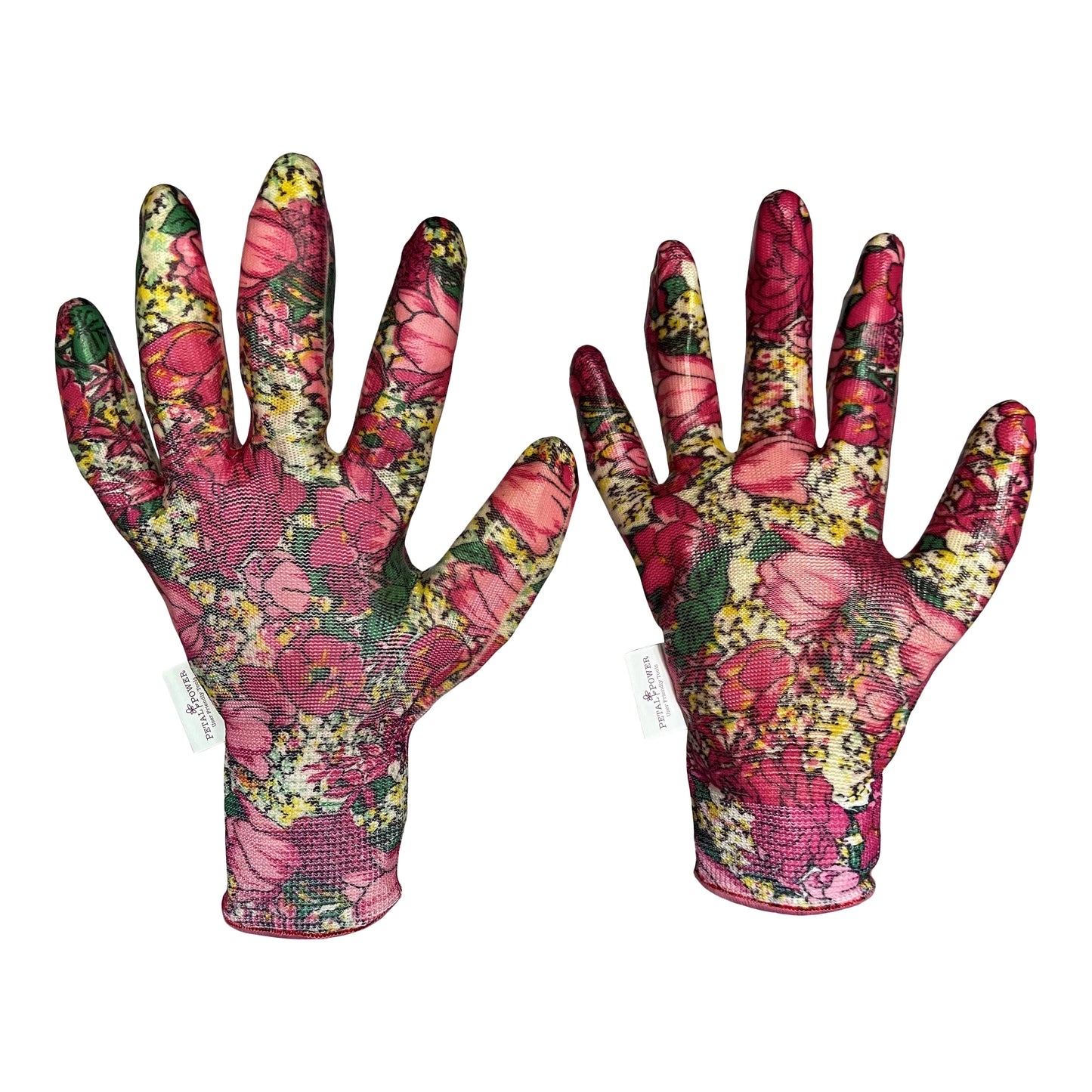 Petal Power Ladies Gardening Gloves (2 Pairs) Rose Garden Floral  - Work Gloves for Women - Best Ladies Garden Gift